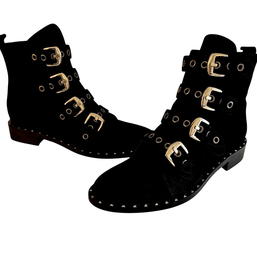 NOTABENE COPENHAGEN Studded buckle boots sz 39 1/2 / 9